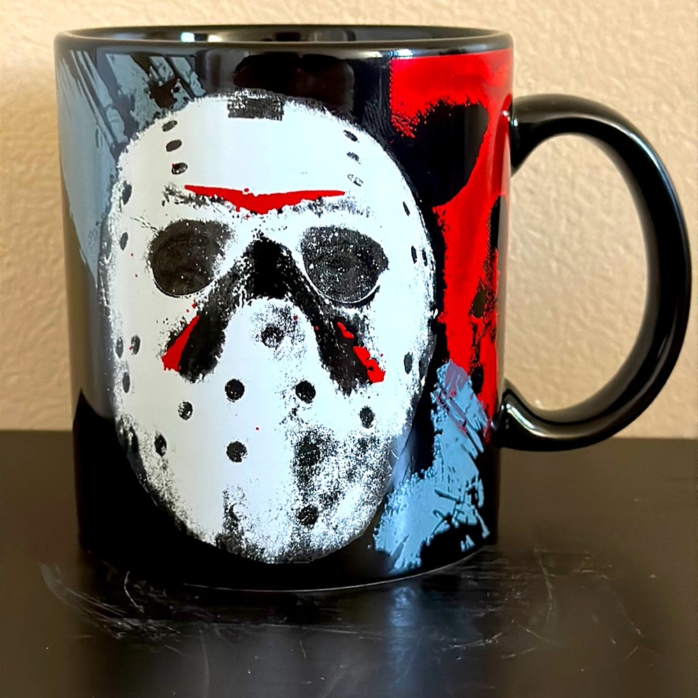 20oz Friday the 13 Jason I Wish It Was Friday black ceramic mug